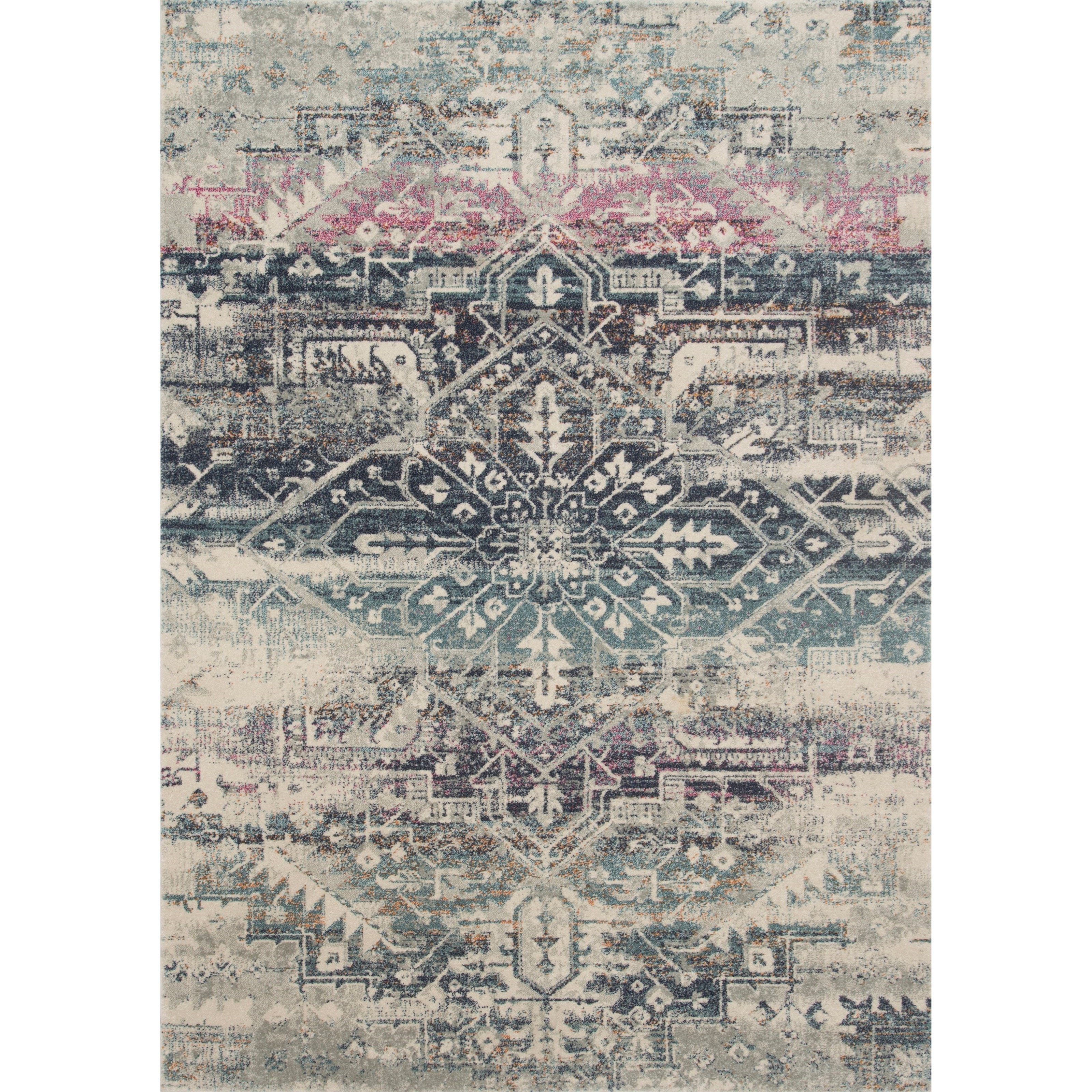 Midnight/Multi 1'-6 x 1'-6 Loloi Zehla Collection Area Rug Midnight/Multi 1'-6 x 1'-6 Loloi Zehla Collection Area Rug